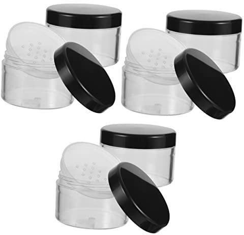 Healeved 6 Stk Puderdose Gesichtspuderhalter Behälter Für Lotionen Leere Sahnedose Behälter Mit Deckel Kanister Für Make-up-puder Puderquaste Für Den Körper Erröten Glas Füllung Reisen