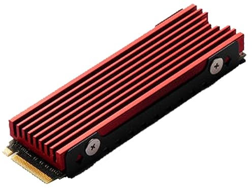 Daroplo M.2 2280 NVMe Kühlkörper M.2 SSD Kühlkörper Kühlpad Aluminiumableitung mit Wärmeleitpad für M2 2280 SSD Einfache Installation Einfach zu Bedienen Rot