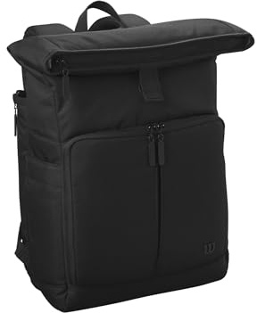 WILSON 2024 Lifestyle Tennis Backpack - Holds up to 2 Rackets, Black