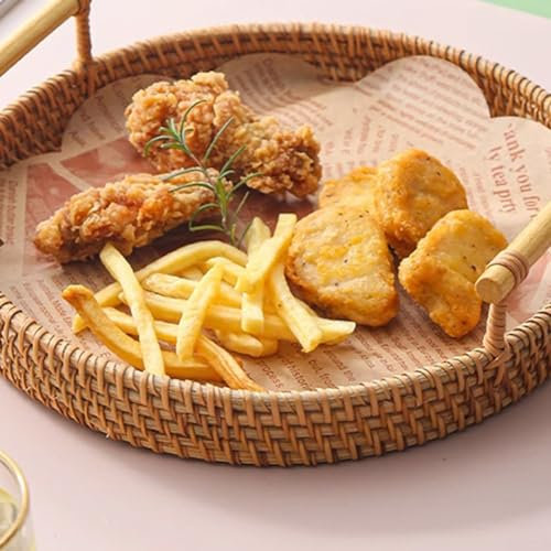 Oil Paper 500 Sheets Burger Paper 8/23cm Non Wax Discs Paper Precut Parchment Paper Round for Burger Press Patty Separate Cake (D)