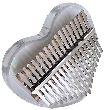 Toyvian Mini-kalimba Daumenklavier aus Acryl für Anfänger Fingerklavier Musikinstrument mit Notenbeschriftung Leicht zu Transportieren Geschenkset für Musikliebhaber