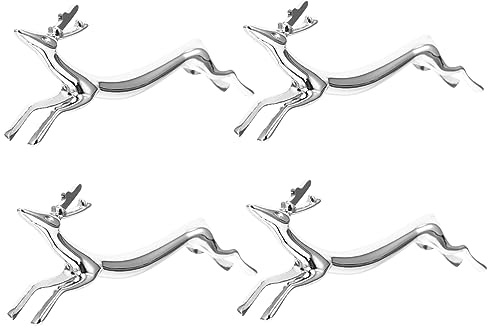 PRETYZOOM 12stücke Teiliges Besteckhalter Metalllegierung Fawn-Form Stilvolle Besteckablage Für Gabeln Löffel Und Messer Praktische Tischdekoration Silber