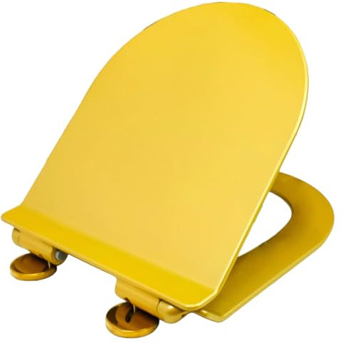 LAVITA SOFI SLIM GOLDEN NEVER DIE Antibakterielle Duroplast WC-Sitz mit Absenkautomatik und Schnellverschluss | Passend für LAVITA SOFI SLIM GOLDEN NEVER DIE Wand WC | Gold