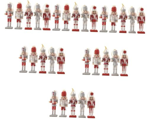 PRETYZOOM 6sets Unique Christmas Tree Decorations Wooden Hanging Pendant Pink Home Office Backpack Decor