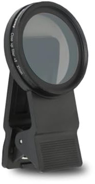 LZHSWM Filtre d'objectif de téléphone Portable 37mm 52mm adapté aux Smartphones ND Filtre Variable ND2-400 avec Filtre ND à Clipser(37mm,Star 8X and Clip)