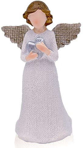 ​​Guardian Angel Schutzengel Skulptur, Heilende Engelsfigur mit Herz für Frauen - Harz Deko Geschenk zu Weihnachten, Thanksgiving, Heimdekoration, Ornament, Gedenken​