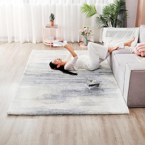Electric Radiant Floor Heater Heating System, Adjustable Heated Floor Mats Winter Under Desk Home Foot Warmer Electric Carpet Heating Pads Heated Rug(200x300cm)