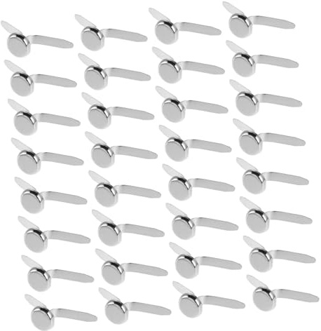 Healifty Attaches Parisiennes Rondes Argentées en Métal, Lot de 200 Pièces | Loisirs Créatifs et Scrapbooking, Pose Facile, Finition Élégante et Stylée