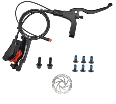 Oniissy Ensemble de frein à disque hydraulique électrique pour vélo électrique et scooter, étriers à double piston avec câble étanche à 2 broches, compatible avec rotors de 160 mm, minéral (avant +