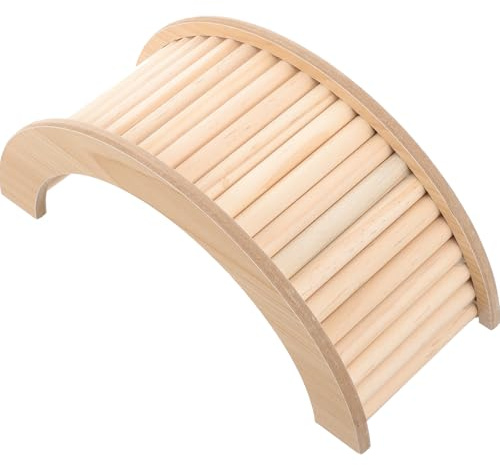 SOLUSTRE Kletterbrücke aus Holz für Meerschweinchen und Hamster Abriebfest Kompakt Glatte Oberfläche Sicherer Kleintierspielplatz