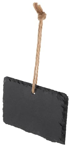 Beaupretty Schwarzes Schieferschild für Pflanzen mit Hängendem Seil Wetterfestes Gartenschild zum Beschriften Dekorativer Pflanzenanhänger für Garten und Beet