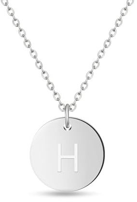GD GOOD.designs Buchstaben Kette Silber für Damen | wasserfeste Halskette mit Initialien Anhänger | Silberne 316L Edelstahl Buchstabenkette - Geschenk für Sie und Ihn