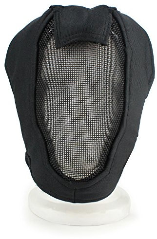 XUE Airsoft Maske Full Face Mesh Gesichtsmaske Taktische Paintball Schutz Masken für Fechten Jagd Halloween (Schwarz)