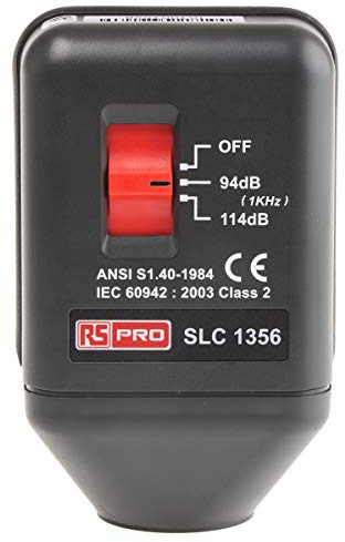 RS PRO Schallpegel Kalibriergerät / 114 dB, 1000 Hz ±0.5 dB 25.4 mm
