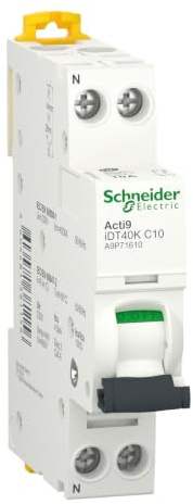 disjoncteur - schneider idt40k - 2 pôles - 10a - courbe c - 4.5 ka - schneider electric a9p71610