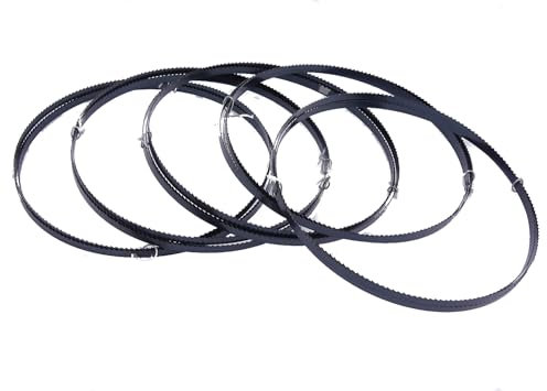 SMI Lot de 5 lames de scie à ruban pour bois 1712 x 6 x 0,65 mm, 6 dents par pouce, convient par exemple pour Metabo BAS 260 Swift, Elektra Beckum BAS 250 G