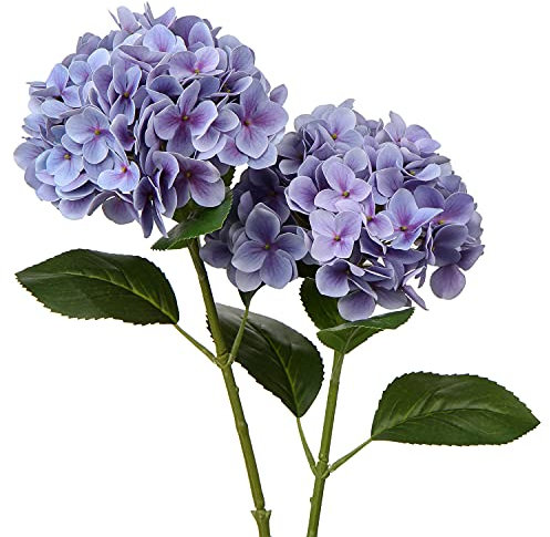 Briful Hydrangea Artificial Flowers Real Touch Hydrangea Flowers 24.8 Tall Fake Flowers Hydrangea Plants Long Stem Artificial Flowers Outdoor, Garden Wedding, Home Decor