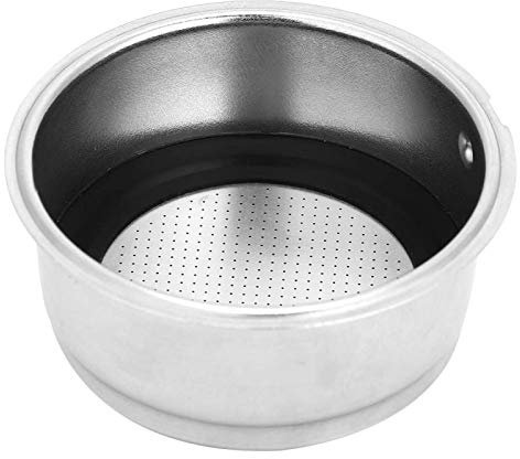 Tomotato Cesto de Filtro de café Reutilizable, Acero Inoxidable Cesta Filtro café, Accesorio para cafeteras, 51 mm, Taza Doble, para Espresso y café casero