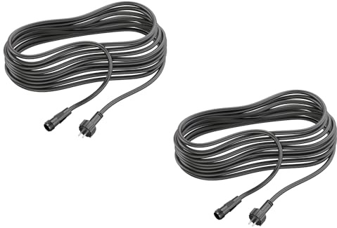 ledscom.de 2X Verlängerungskabel für Stecksystem NEMO (IP44), 5 m, schwarz
