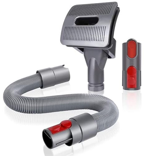 Jxjamp Kompatibel mit Dyson V11 V10 V8 V7 Staubsauger Tierhaarbürste Fellpflege Werkzeug und flexibler Verlängerungsschlauch Ersatzteile (Farbe: Grau)