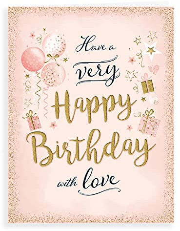 Piccadilly Greetings Biglietto di auguri di compleanno femminile moderno, 20,3 x 15,2 cm