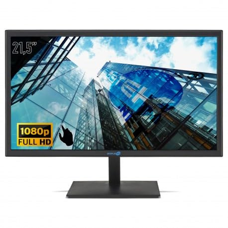 SIMPLETEK - Écran tactile 16:9 Panneau 21,5 Full HD WLED | HDMI VGA haut-parleurs intégrés Audio | Pour POS Boîtier PC Bureau Travail | Windows/MacOS/Linux