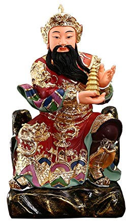 Statue Dekoration Harz Buddha Ornamente Chinesische Mythical Figur Li Jing hält die Pagode in seiner Hand lebensechte 15-Zoll-Tischdekor mit 15-Zoll-Tabletop-Dekor Schönes Geschenk und persönliche Kol