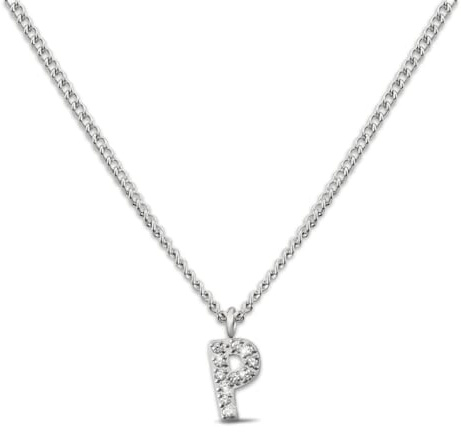 GD GOOD.designs Kette mit Buchstaben Silber für Damen | Hautverträgliche Halskette mit initialen Anhänger | Silberne 316L Edelstahl Buchstabenkette - Geschenk für Sie und Ihn