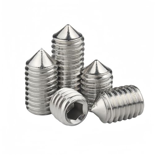 SYDARSYN Vis Sans Tête à Pointe Conique en Acier Inox, Vis à Métaux, Vis Pointeau, Vis à Six Pans Creux M3x12mm (30 pcs)
