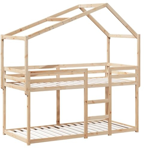 vidaXL Etagenbett ohne Matratze 90x200 cm Massivholz Kiefer