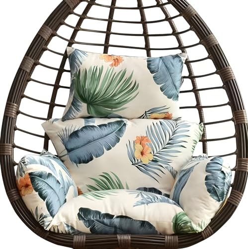ITETONE Cuscini per sedie sospese da esterno/interno/padiglione - Cuscini per sedie sospese con struttura in rattan, adatti per balconi e camere da letto