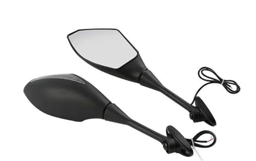 FACSER Seite Rückspiegel Für CBR600RR Für CBR1000RR Für CBR250R Für CBR300R Für CBR500R 2012-2018 Motorrad-Rückspiegel-Blinker Lenkerendenspiegel Motorrad(Matte Black Smoke)