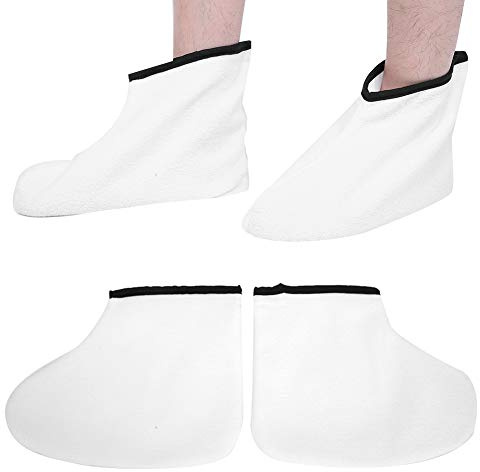 Bottes De Paraffine, Chaussons en Coton Cire de Paraffine pour les Pieds Bottes de cire pour Soins des Pieds, Chaussons de Cire de Paraffine avec Ajustement Réglable à la