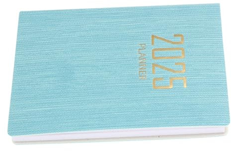 SEWACC 2025 Tagesplaner Notizbuch A5 Kunstleder Einband Wochen Monatsübersicht Weißes Papier Büroplaner Geschenk