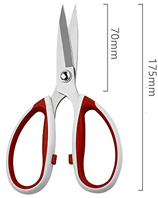 7LiuYueFei6 Ciseaux de Bureau Ciseaux de ménage en Acier Inoxydable Papeterie Bureau Coupe-Papier Cuisine tranchants et durables (Couleur : C) (C)