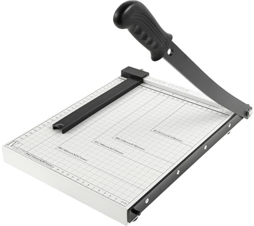 Papierschneider bis zu 10 auf einmal Ultra Stark Präzise Langlebiger Schärfer Hebelschneider papier mit 4 Rutschfest A4 B5 A5 B6 B7 Papier Cutter Schneidemaschine papier mit Magnetischer Papierhalter