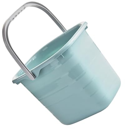 Secchio Multiuso in Plastica Manico per Acqua, Casa e Fattoria | Contenitore Rettangolare Portatile, Presa Antiscivolo, Uso per Liquidi o Mangime, Leggero e Pratico