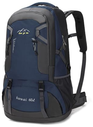 mophrati 60L Rucksack Outdoor Camping Große Kapazität Wasserdichter Rucksack Kletterrucksack Jagd Angeln Tragbare Leichte Tasche