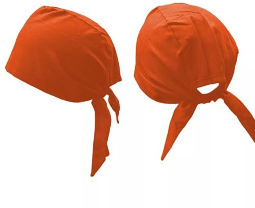 Estationeryhouse Indian Sikh Punjabi Patka Headwear, Cotton Biker Skull Cap, Bandana Hair Wrap Cotton with Tie Back Strings
