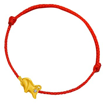 JZWCHQ Pulsera de la Cuerda roja de Buey Joya Elegante para la Mano de la Mano de la muñeca de Cobre Accesorio de Moda