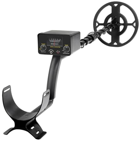 Metal Detector Pinpointer Gold Finder Machine Cacciatore Di Tesori Portatile Rilevatore Di Metalli Impermeabile Con Profondità D'oro Rilevazione Accurata(Black)