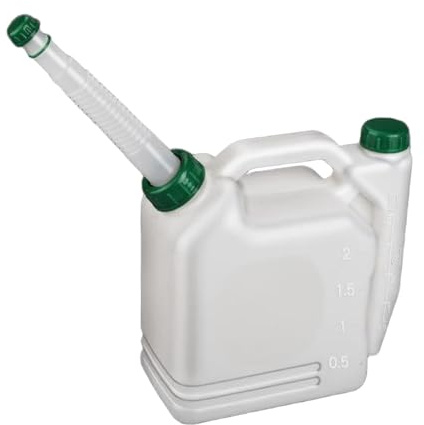LeeQinersw Ölmischflasche Als Praktischer Zweitakt Mischbehälter Und Messbecher Ein Kraftstoffmischbehälter mit Öldüse für Zeitsparende Bedienung für Arbeiten, Strimmerschneider, Trimmer, 2 L