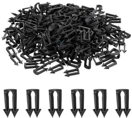 PATIKIL 1/2 in Attaches De Câble, 500Pcs Attache Électrique Pour Fil Câble Attache À Clou Et Fixations Pour Fixation De Tuyau De Chauffage, Noir