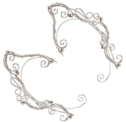HEALEEP Orecchini a Clip da Donna a Polsino Elfo, Accessori le Orecchie Vintage Fatti a Mano, Gioielli Non Perforanti per Cosplay e Abbigliamento Festival