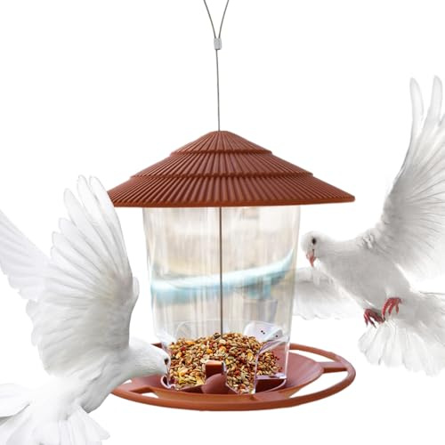 Distributore di mangime per colibrì, per esterni, per pappagalli, ninfa, ramo d'albero, balcone e terrazza