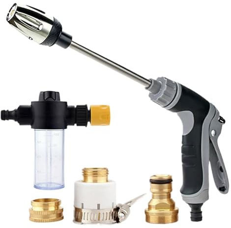 Hidrolimpiadora Bateria, Eléctrica Portátil Pistola De Agua a Presión, Inalámbrica De Alta Pressão, Pulverizador Espuma, 3 En 1 Multiusos 360° Boquilla Giratoria, Coche, Terraza, Jardín