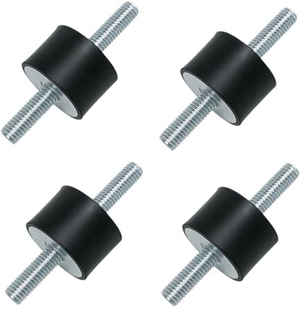 4 Stück Gummipuffer M6, Vibrationsdämpfer, Gummidämpfer, Silentblock M6, Gummipuffer Klimaanlage M6, Gummi Schwingungsdämpfer Gummidämpfer für Wasserpumpen Luftkompressoren (VV20 × 15 M6x18)