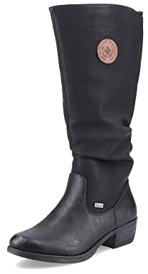 Rieker Damen Winterstiefel 93157, Frauen Stiefel, wasserabweisend, riekerTEX,Winterboots,langschaftstiefel,gefüttert,schwarz (00),39 EU / 6 UK
