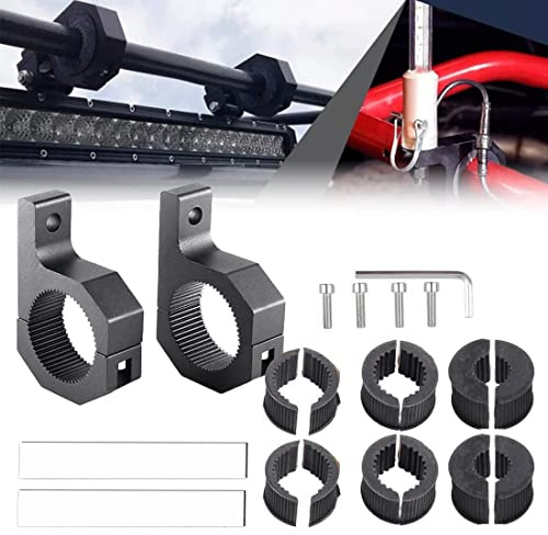 Universal-Arbeitsleuchten-Halterung, Rohr-Klemme, 25-50 mm | Ideal für Befestigung von Nebellicht, Geeignet für Frontschutzbügel, Geeignet für Geländewagen, Auto, LKW, Motorrad