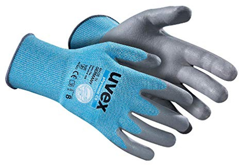 uvex Phynomic C5 Arbeitshandschuhe Größe 6 Elastan, Blau Aqua-Polymerschaum 2